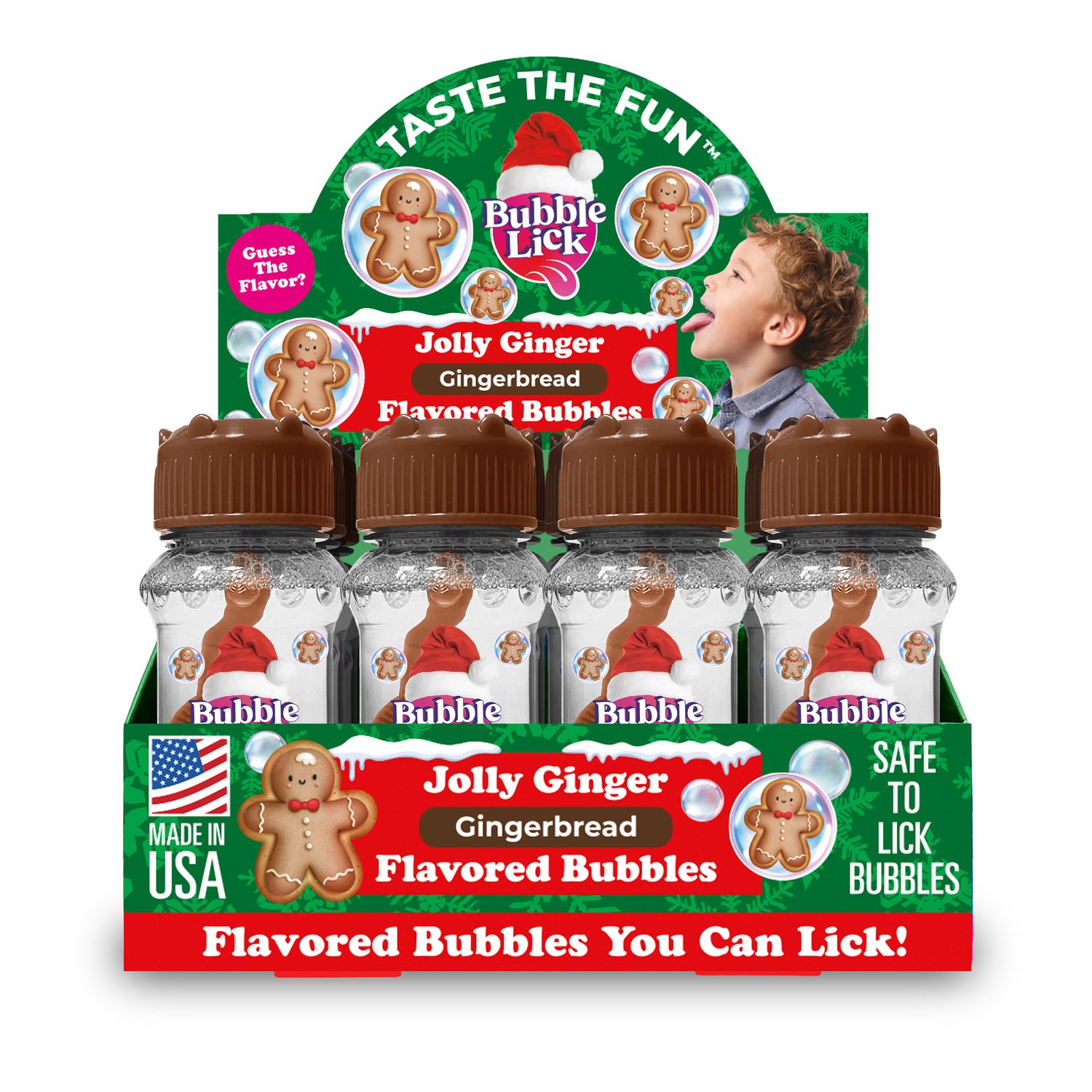 BubbleLick Jolly Ginger Bubbles, holiday, stocking stuffer