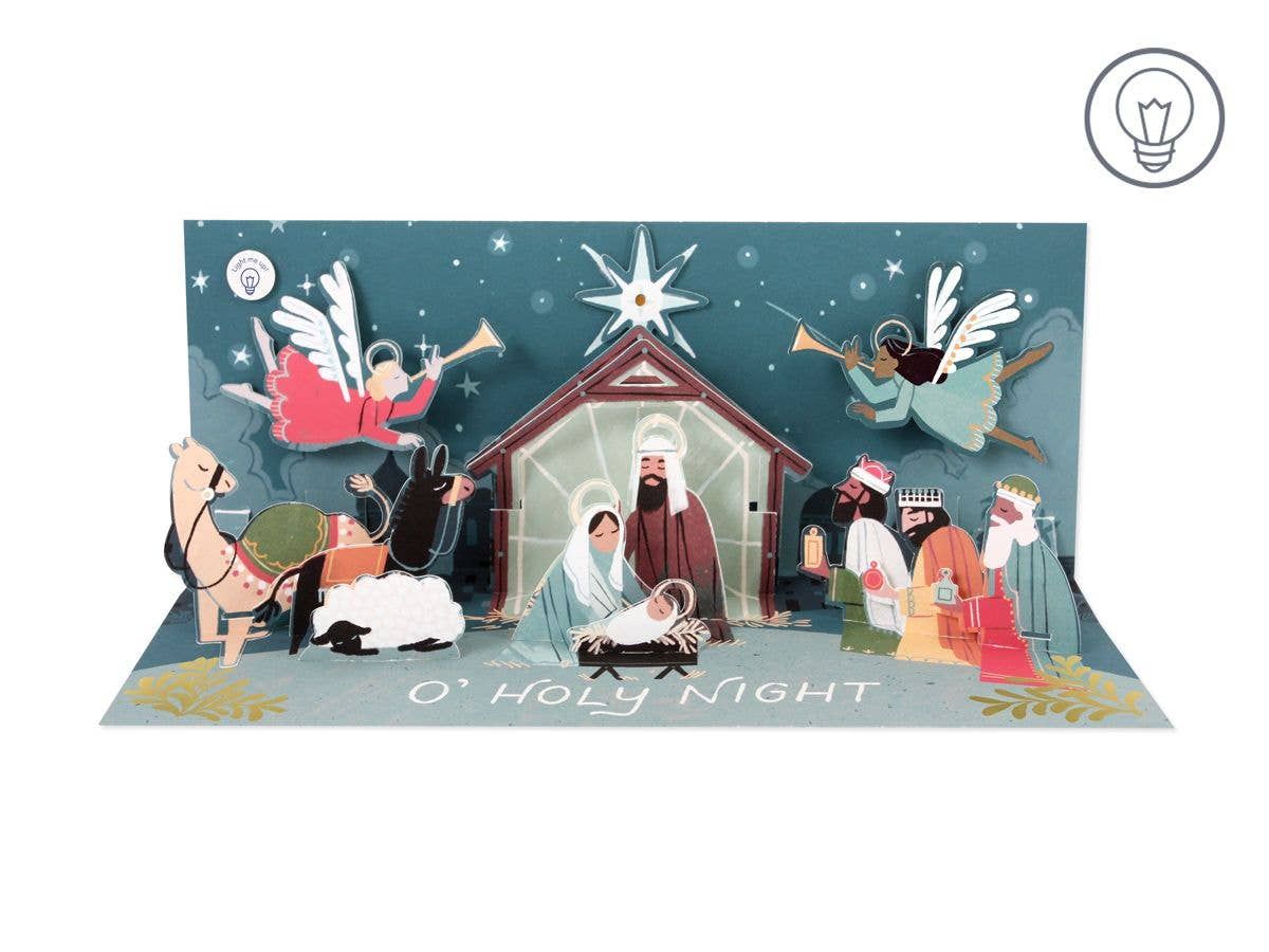 Christmas Light-up Nativity Pop-up Card