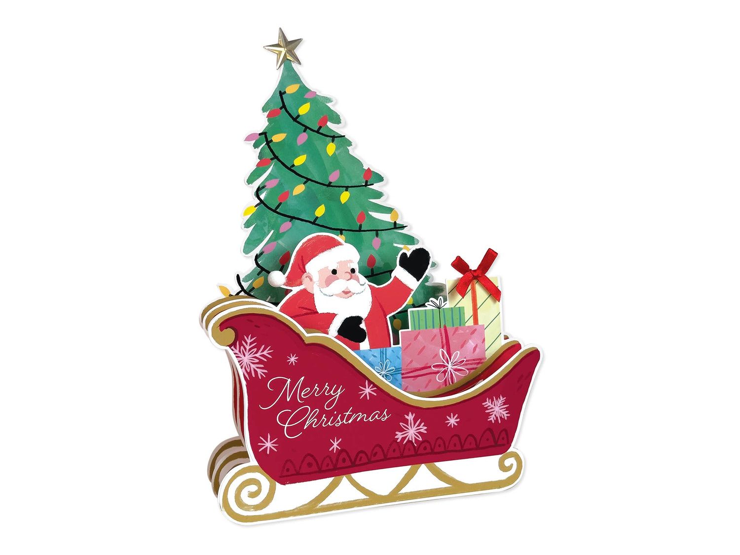 Santa’s Tree Jumbo XL Tabletop Greeting Card