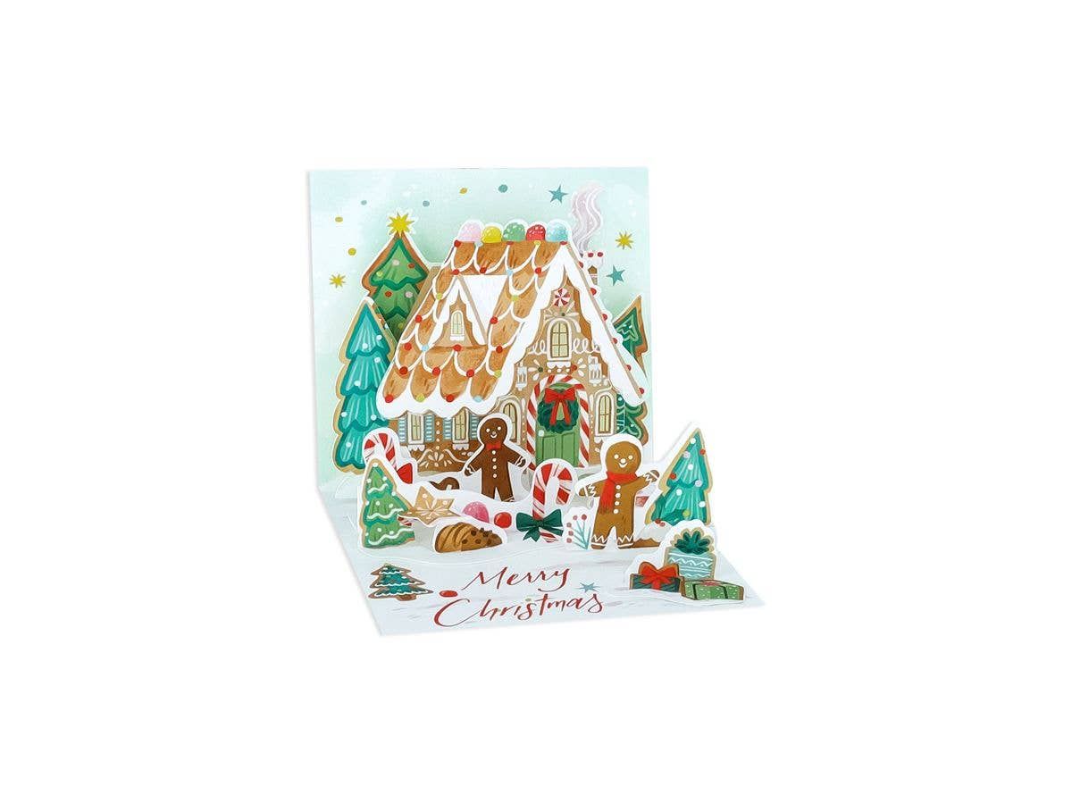 Christmas Colorful Gingerbread House Mini Pop-up Card
