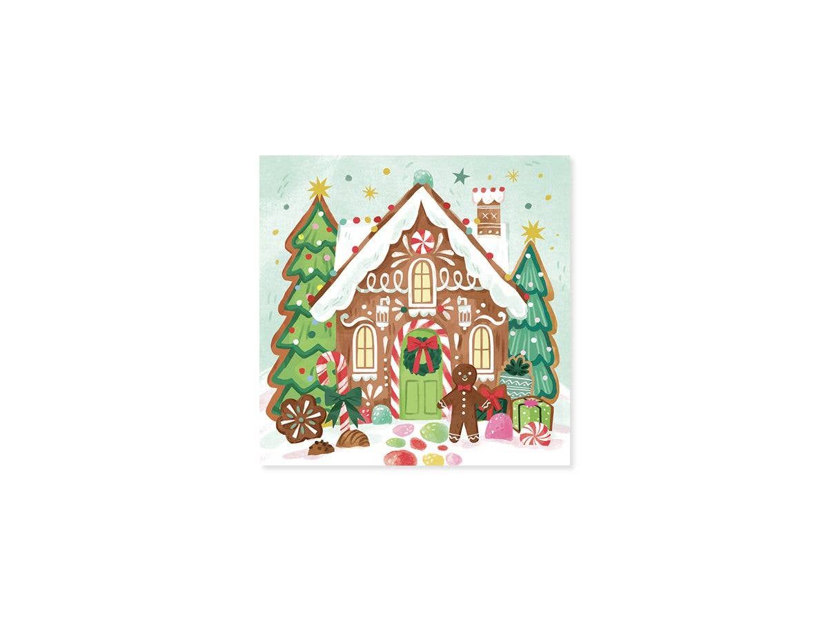 Christmas Colorful Gingerbread House Mini Pop-up Card