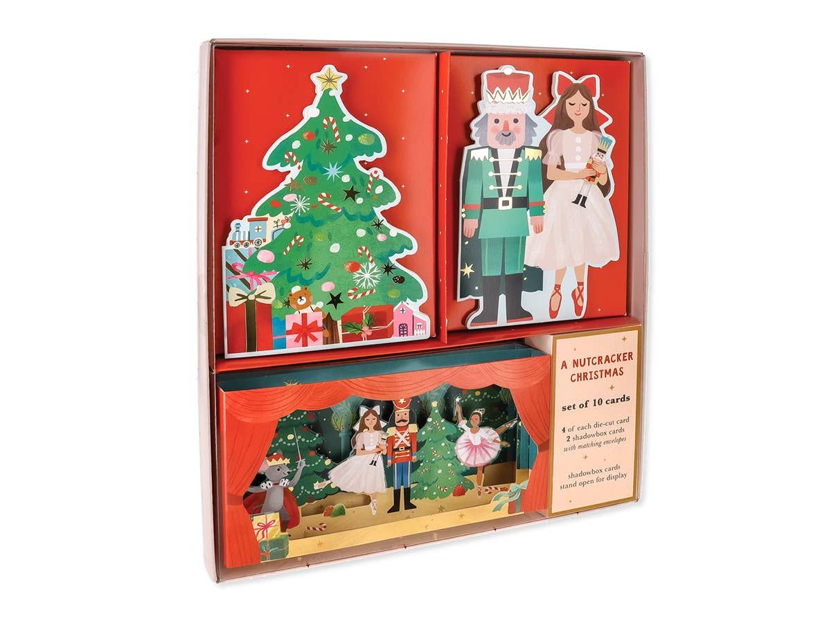 Nutcracker Die-cut Shadow Box Holiday Boxed Cards Set