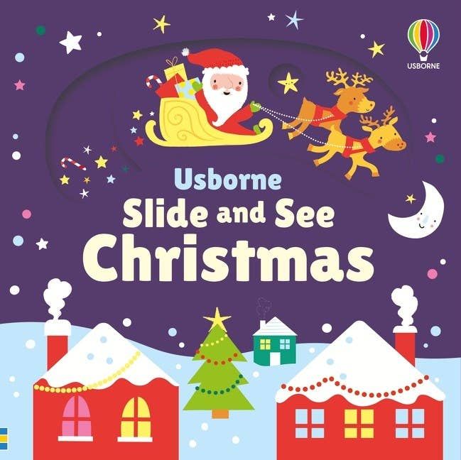 Slide And See Christmas board book : Usborne