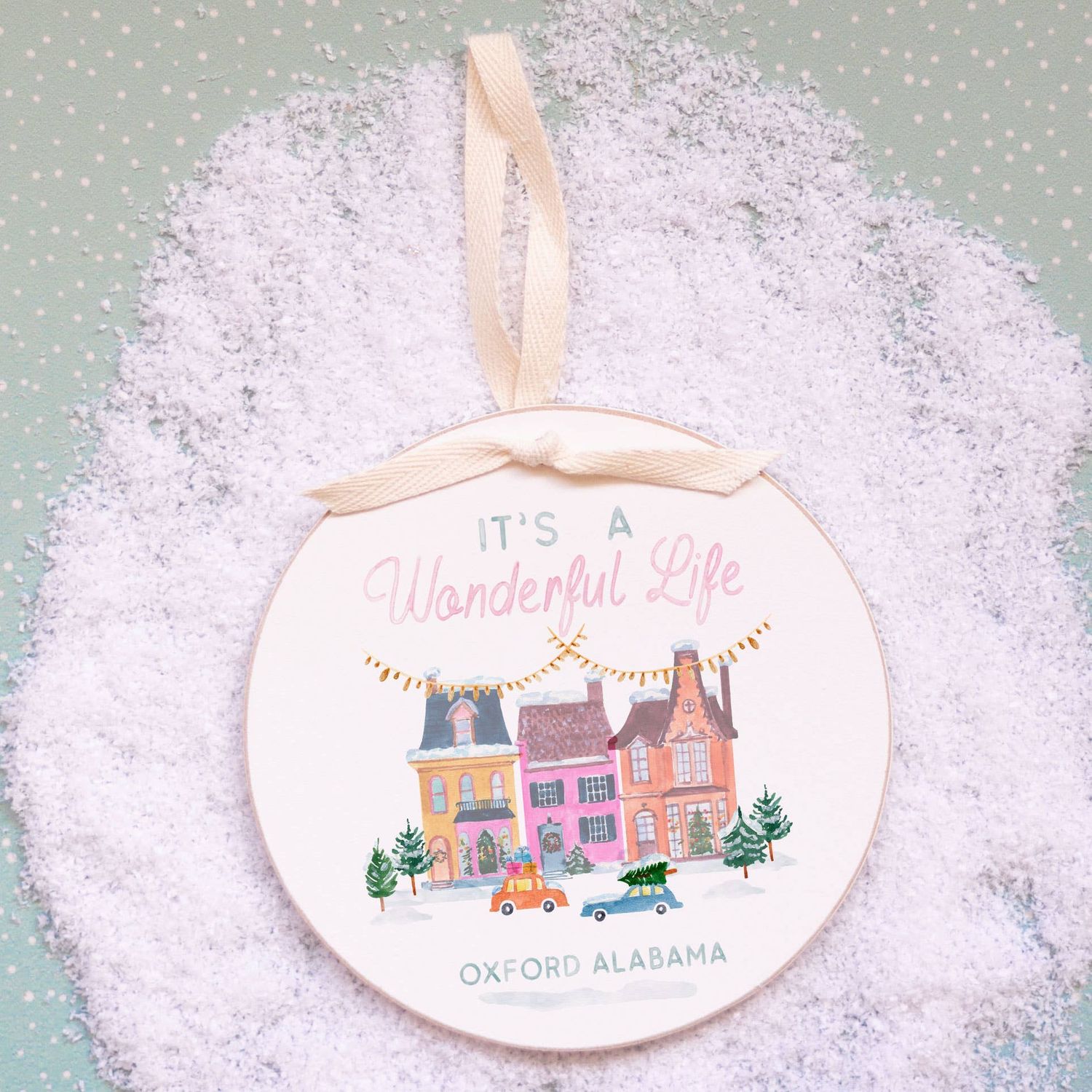It's A Wonderful Life Custom Large Wooden WestHaven Ornament