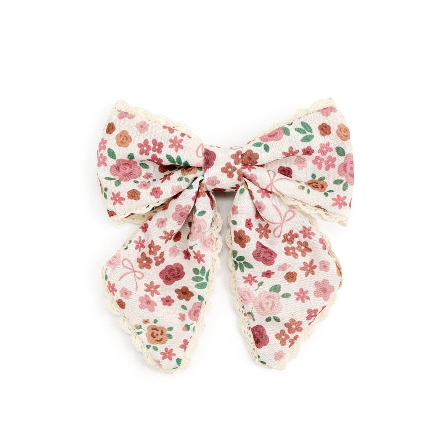 Berry Floral Bow Clip - Hair Bows - Fall - Kids