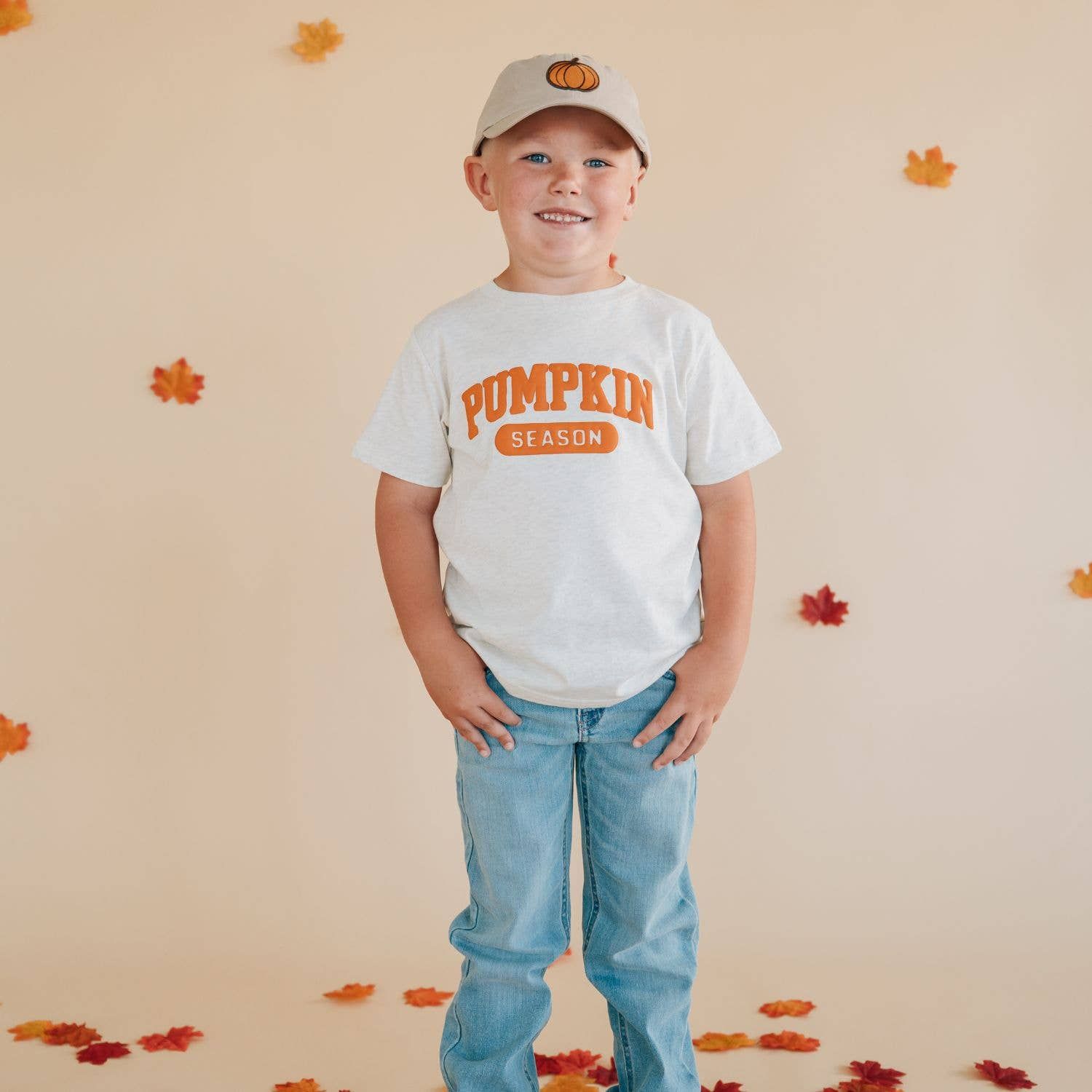 Pumpkin Season Puff Ink Short Sleeve T-Shirt - Boys Clothing