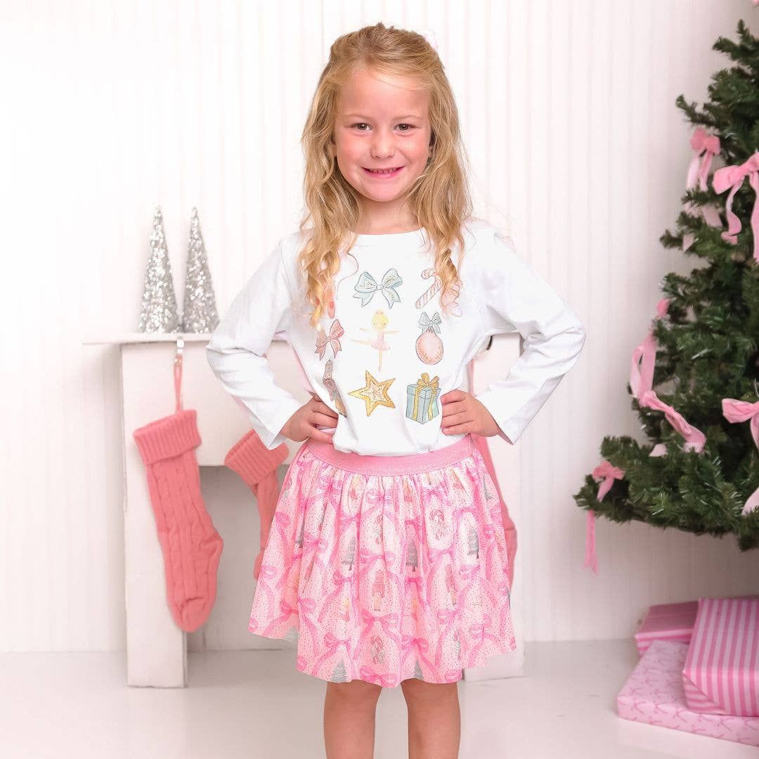 Nutcracker Trellis Christmas Tutu Skirt - Kids - Holiday