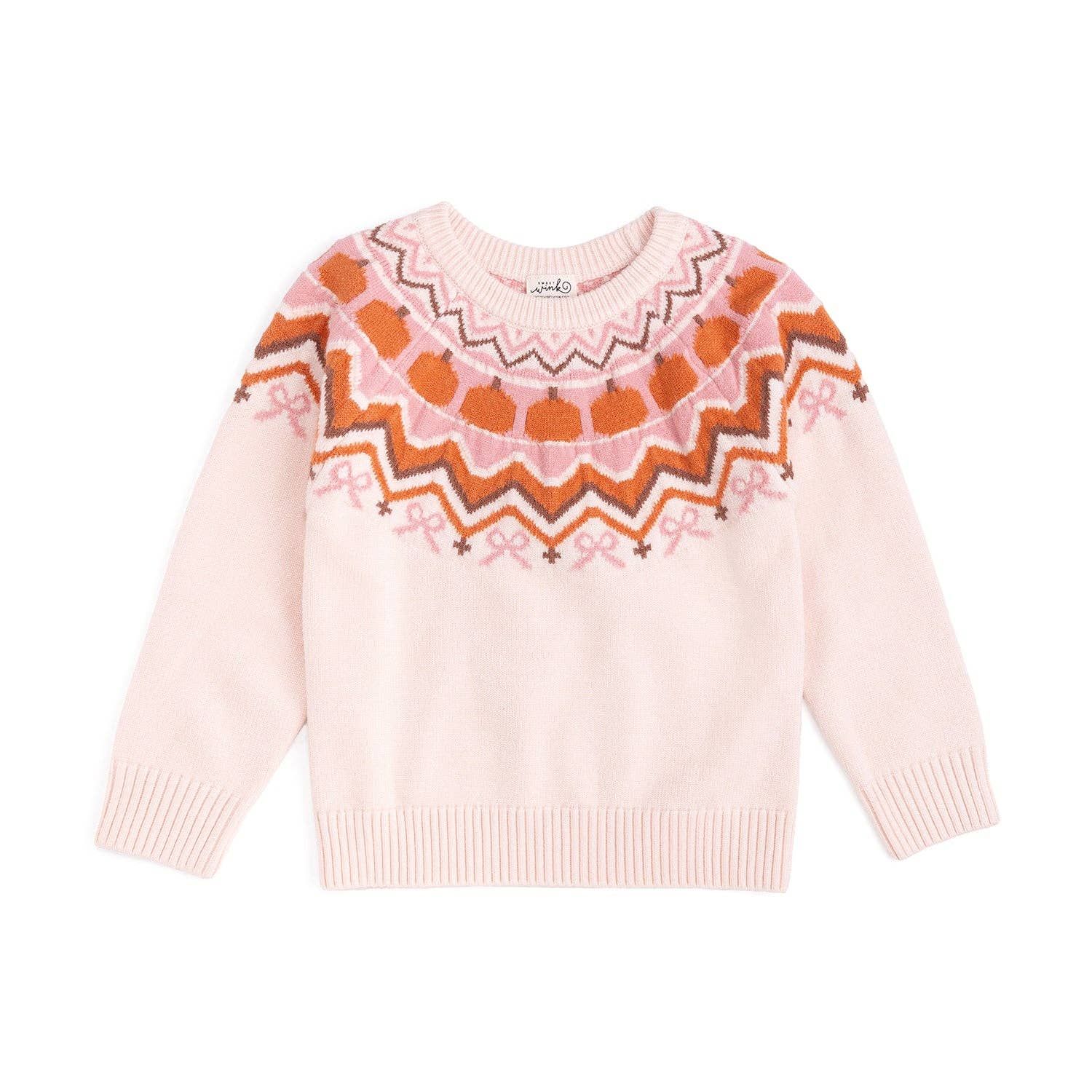 Pumpkin Fair Isle Sweater - Mommy and Me -Fall Kids Clothing, Size: 3T
