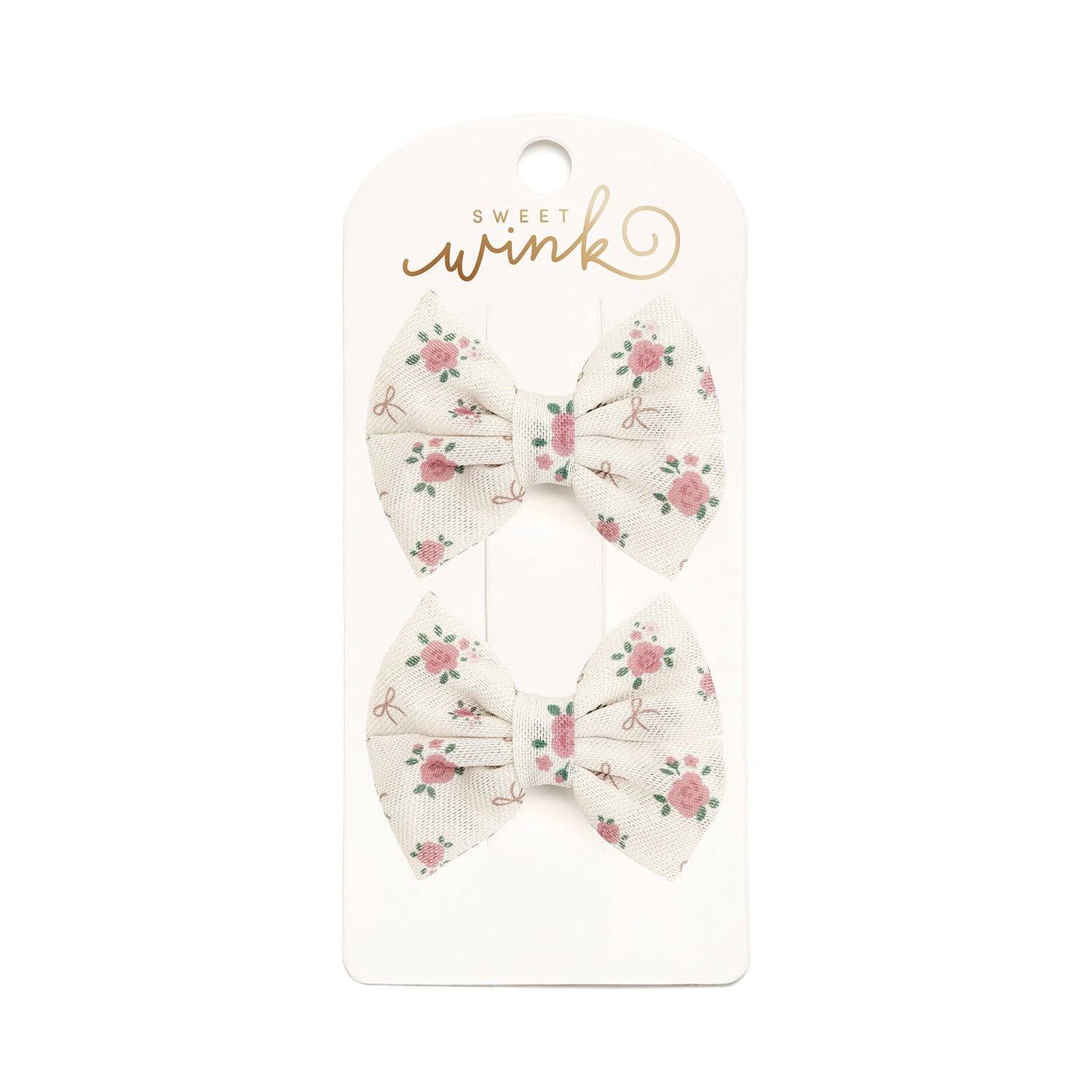 Coquette Rose Tulle Bow Clip Set - Hair Bows - Fall - Kids