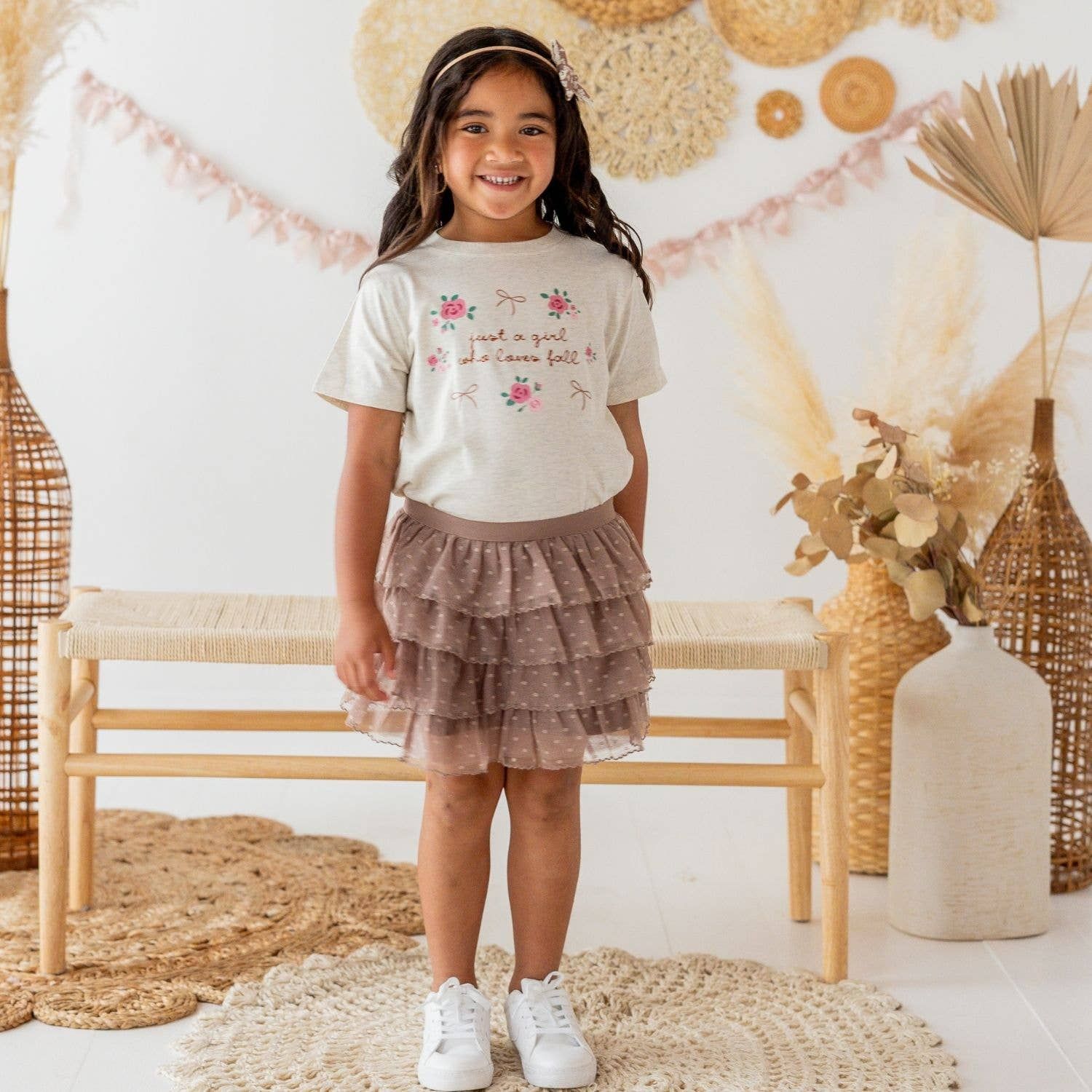 Just A Fall Girl Short Sleeve T-Shirt - Kids Clothing