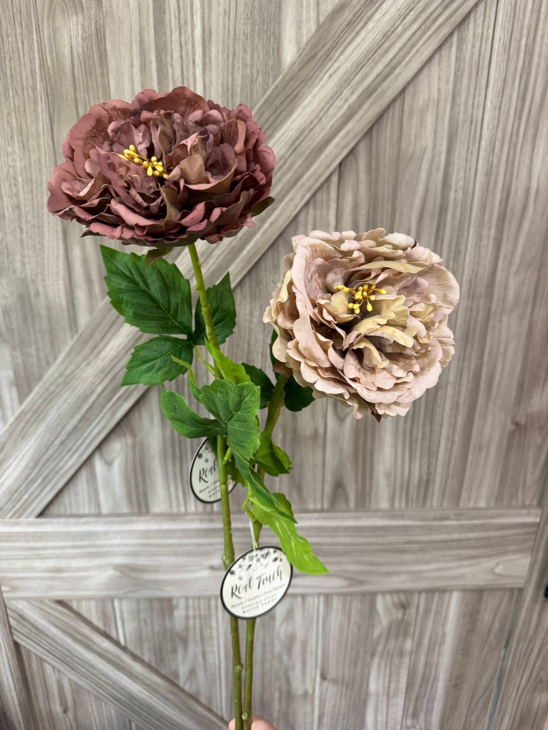25” Fall Edition – Real Touch Moisturized Coating Peony Stem