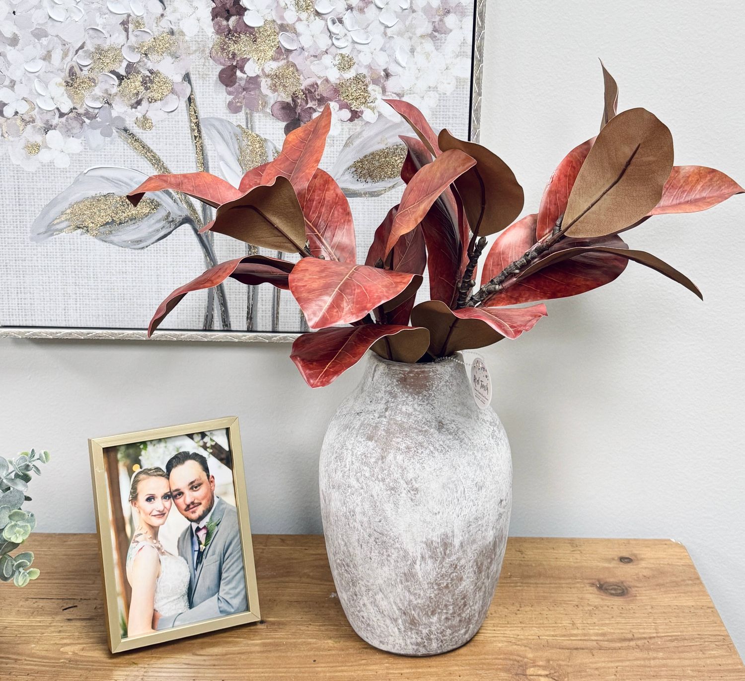 22"Ultra realistic Real Touch Magnolia Stem-10 leaves