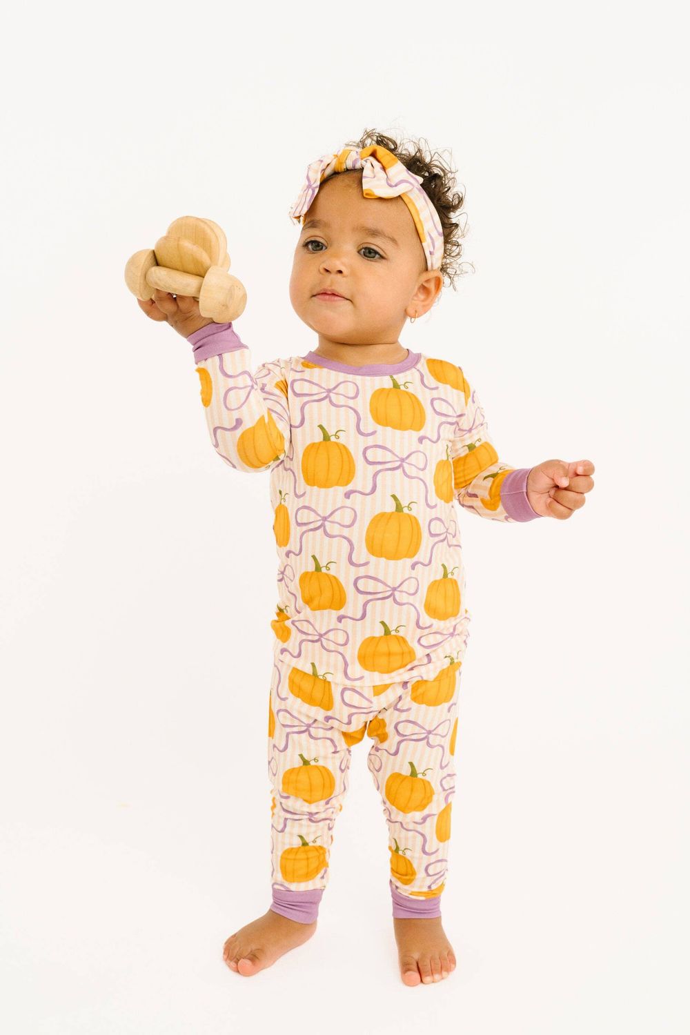 Pumpkin &amp; Bows Bamboo Set