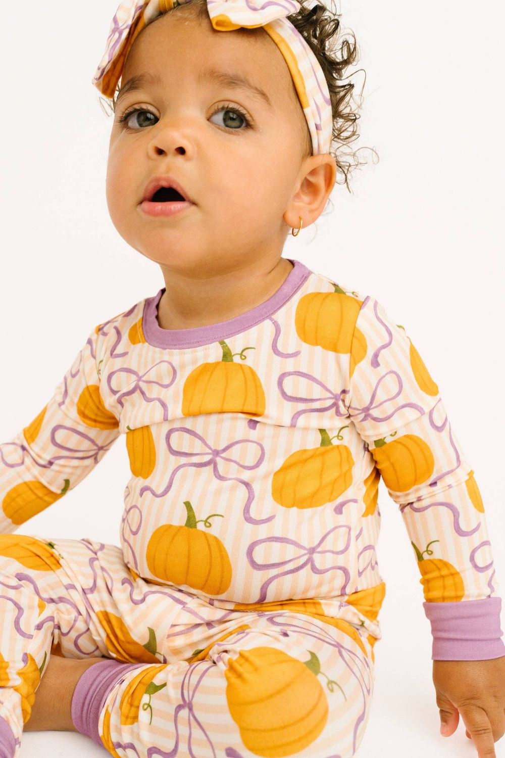 Pumpkin &amp; Bows Bamboo Set