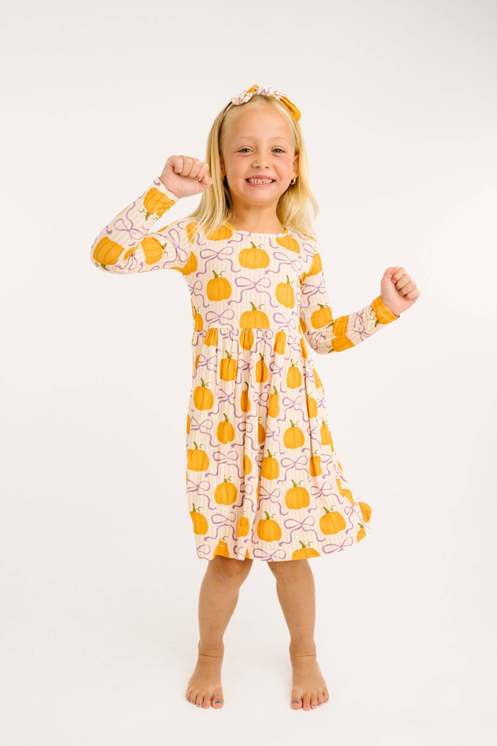 Pumpkin &amp; Bows Bamboo Dress