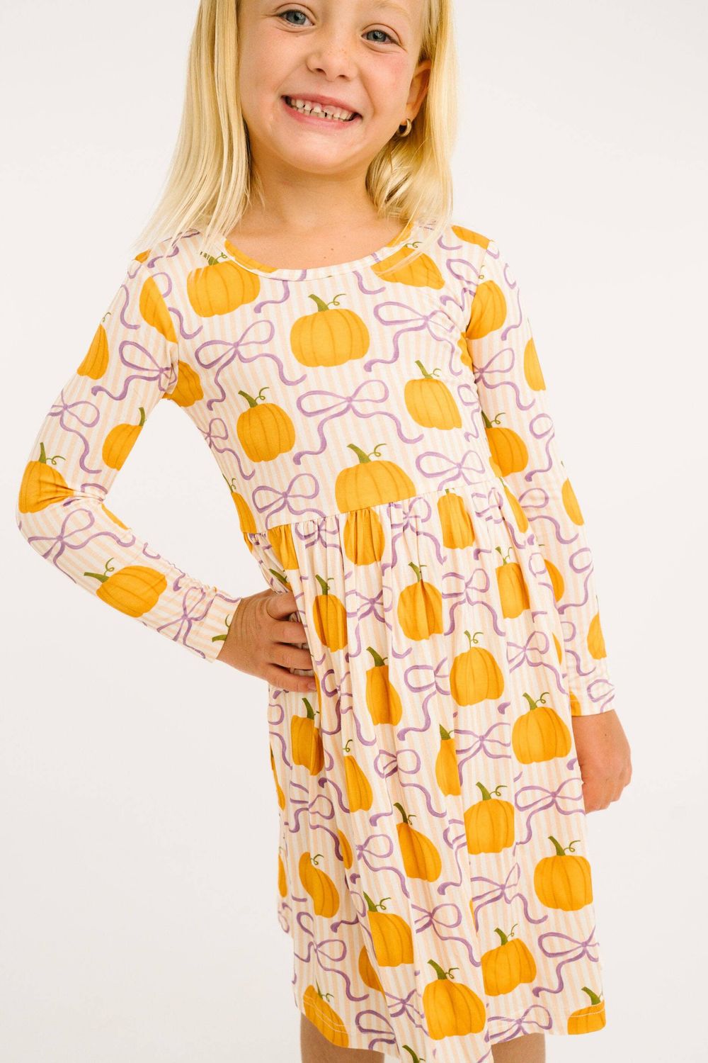 Pumpkin &amp; Bows Bamboo Dress