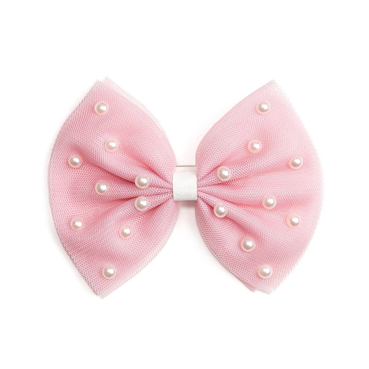 Pretty Pearl Tulle Bow Clip - Hair Bows - Kids