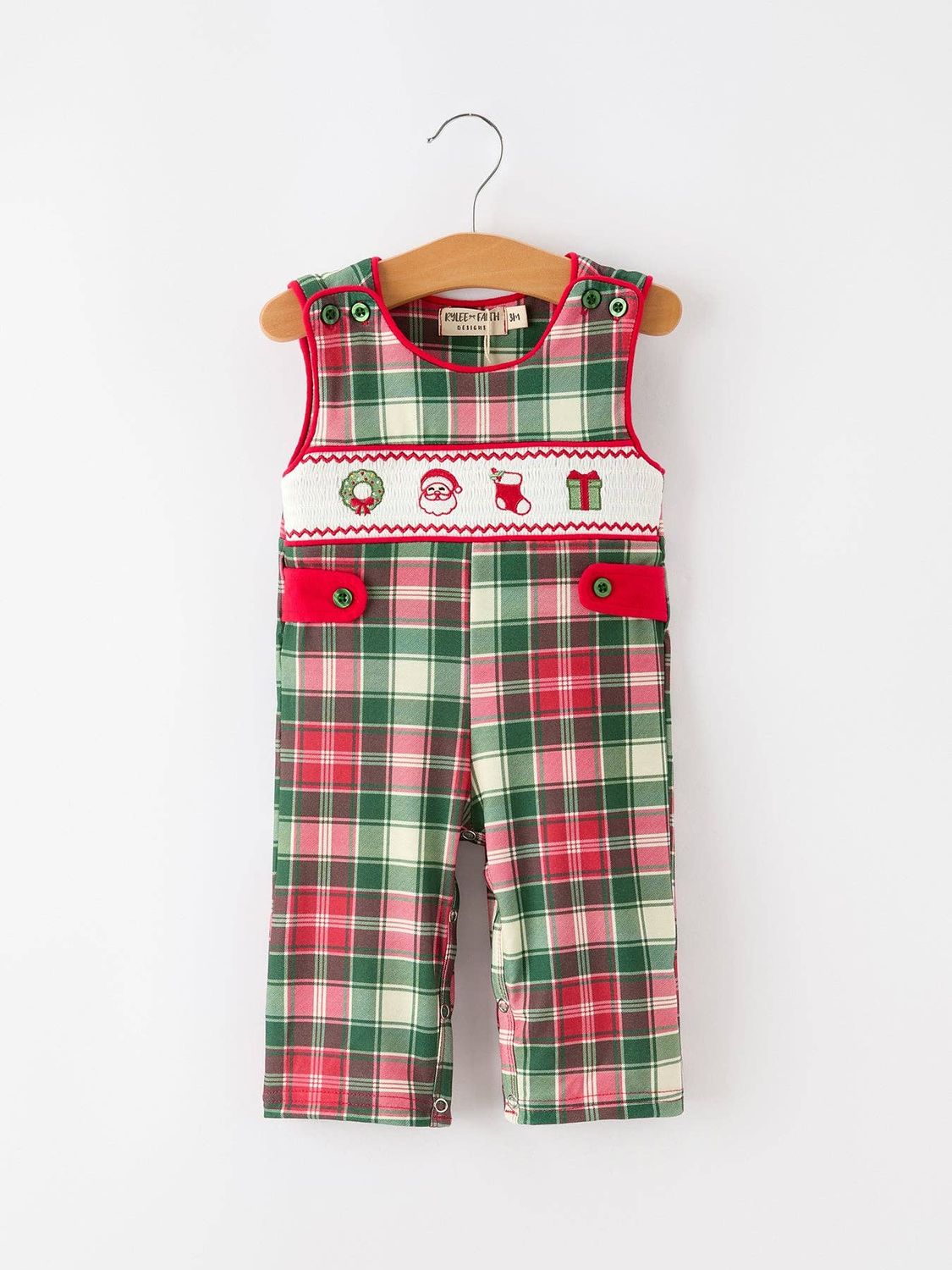 Christmas Baby Boys Plaid Smocked Holiday Jonjon