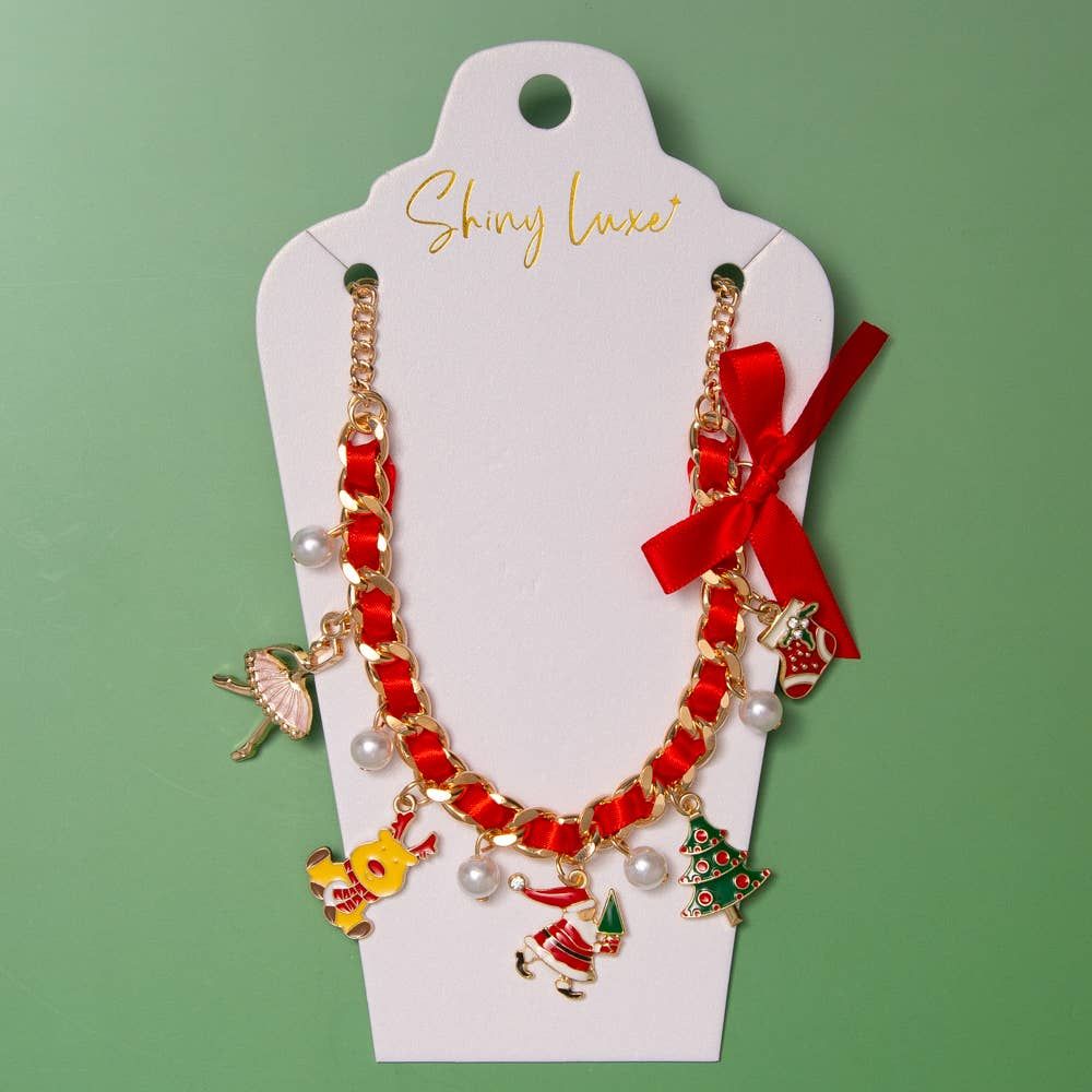 Christmas Charm Necklace with Trinkets