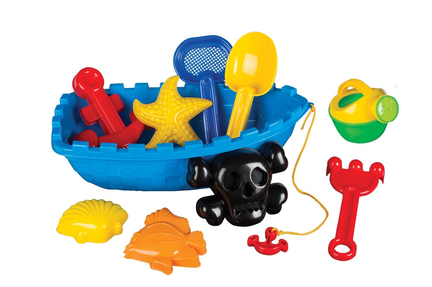 Pirate Ship Beach Set Shovel/Sifter/Rake/Watering Can/Bucket