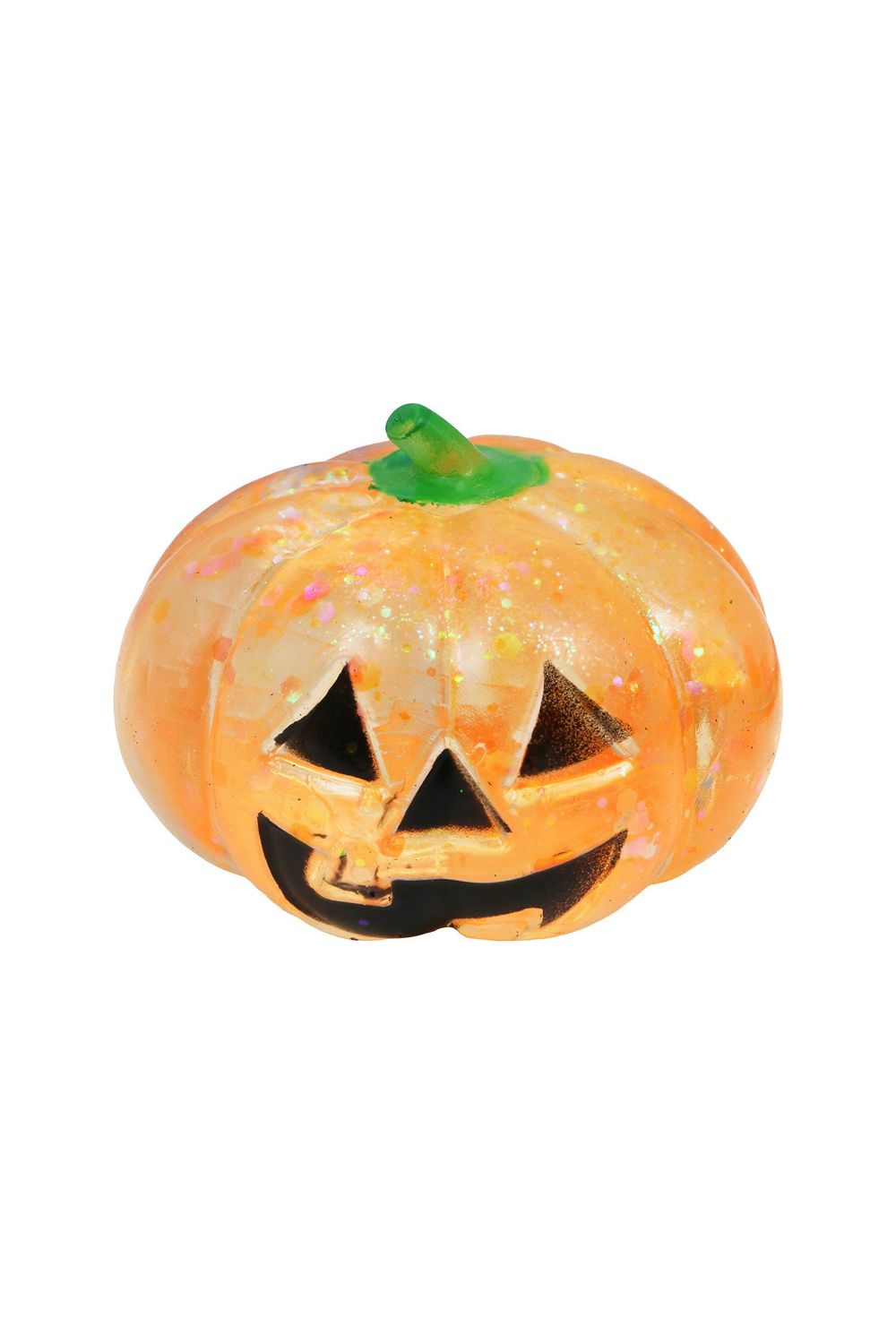 Smiling Jack-o-Lantern Pumpkin Glittery Maltose Squishy
