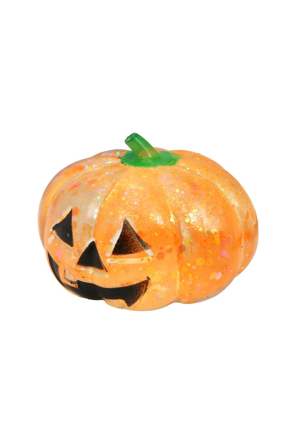 Smiling Jack-o-Lantern Pumpkin Glittery Maltose Squishy