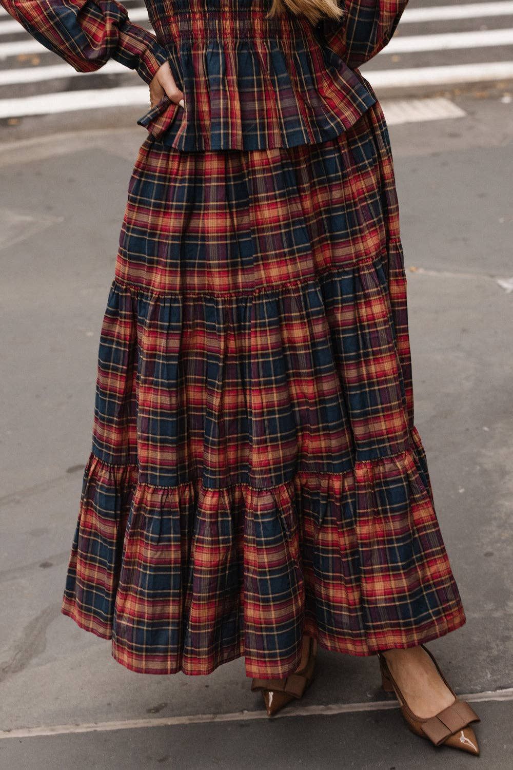 Zoey Skirt in Twilight Plaid