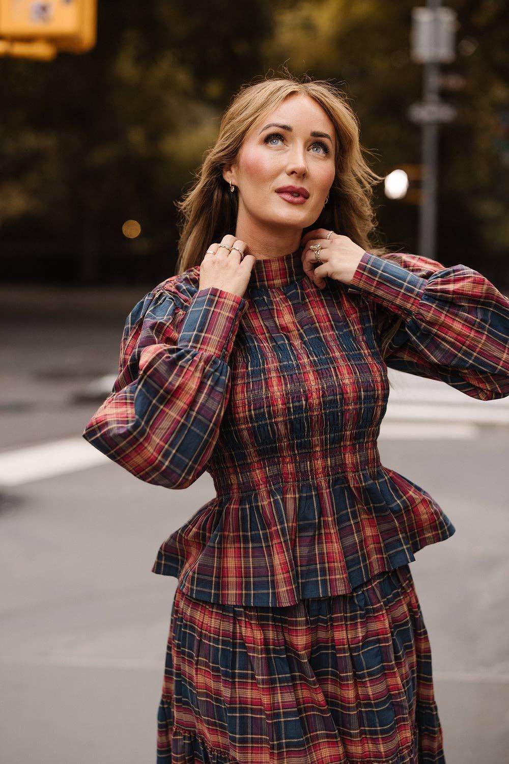 Sigrid Top in Twilight Plaid
