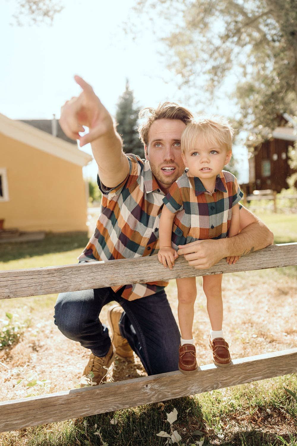 Baby Boys Lucas Romper in Maize Gingham