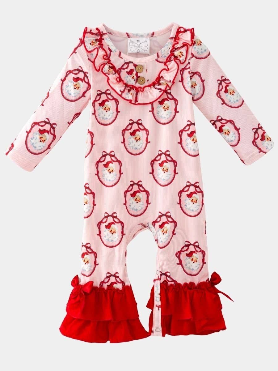 Vintage Santa Christmas Infant Romper, Size: 0-3m