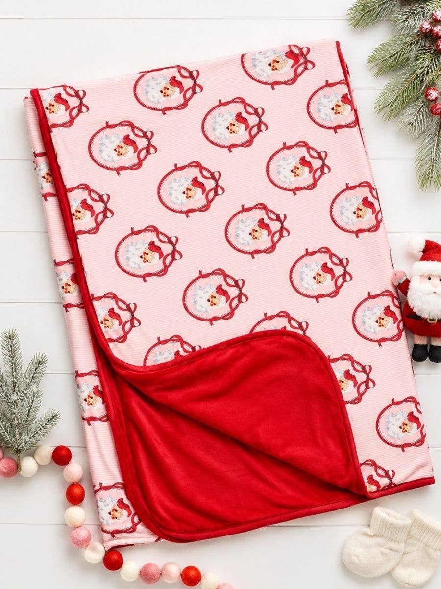 Vintage Santa Christmas Throw Blanket