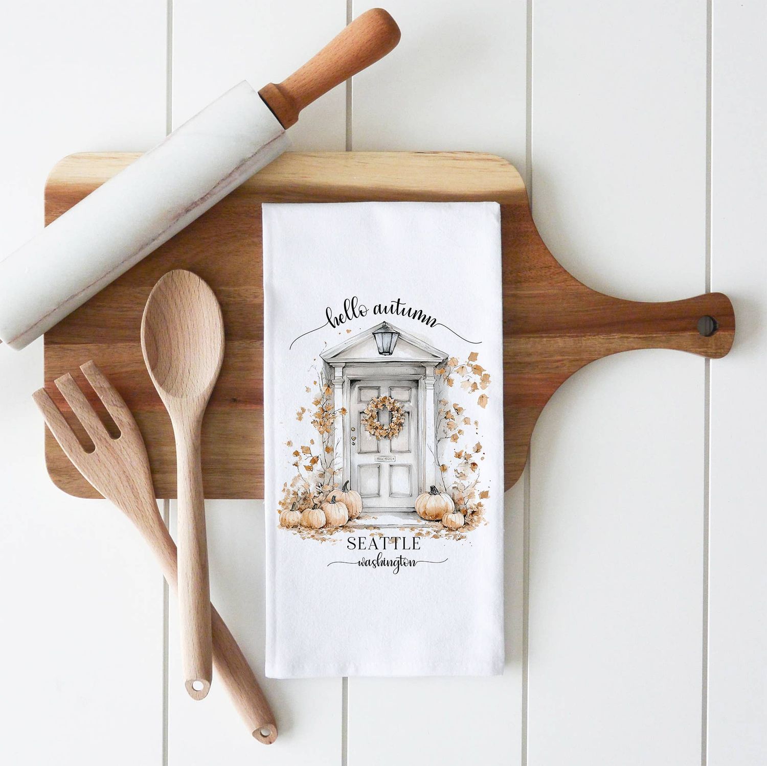WestHave Hello Autumn Tea Towel