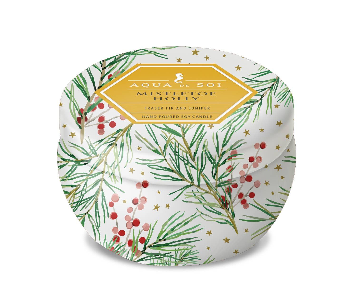 Mistletoe &amp; Holly 4oz Aqua De SOi Candle Tin