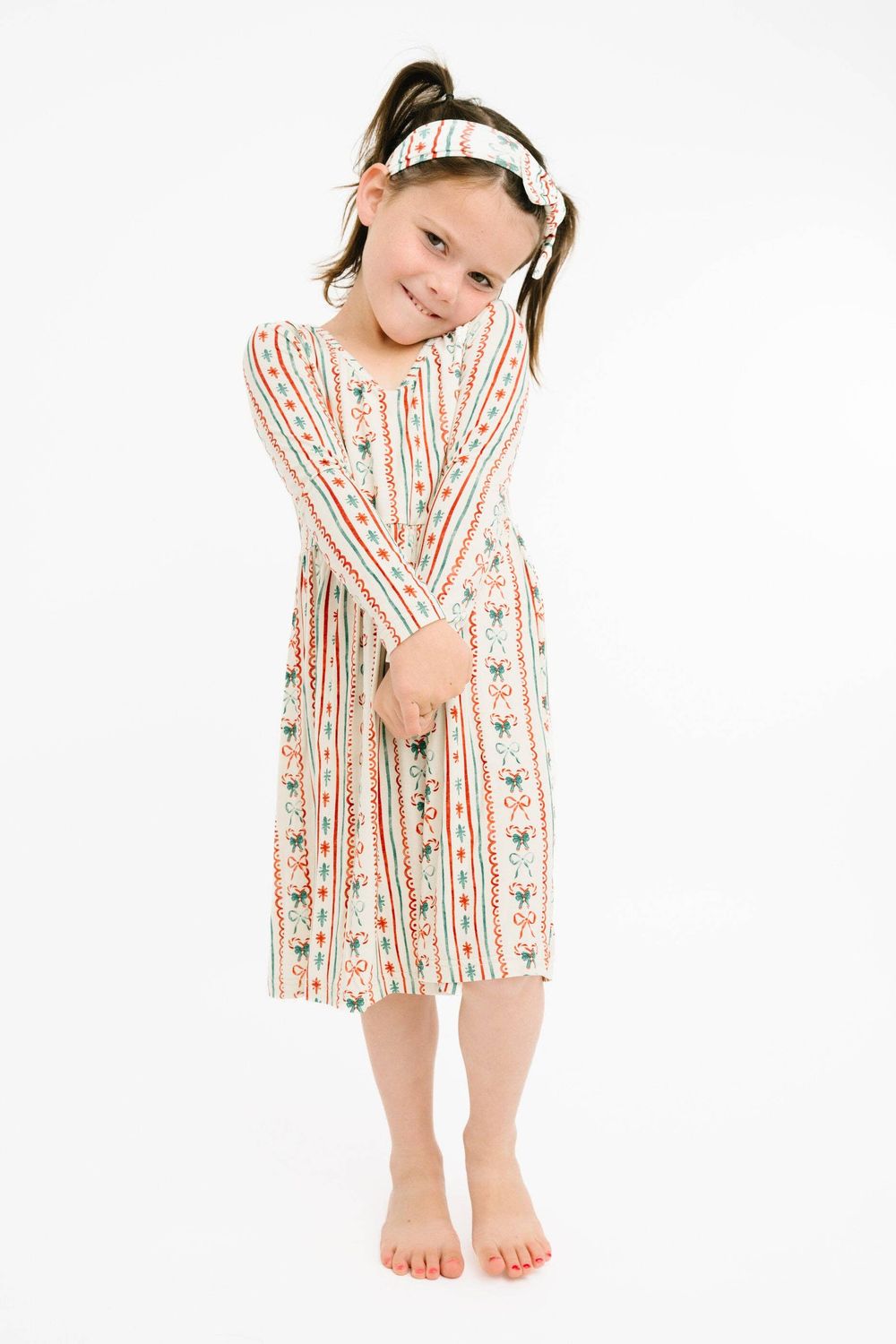 Christmas Dainty Bow Bamboo Dress