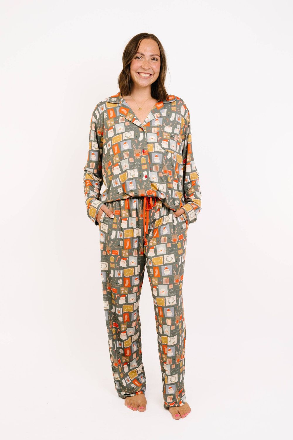 Letters To Santa Women's Bamboo Pajama Set