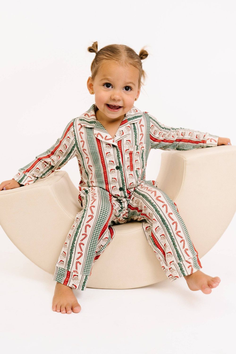 Christmas Cheer Kid Long Sleeve Bamboo Button Up Set
