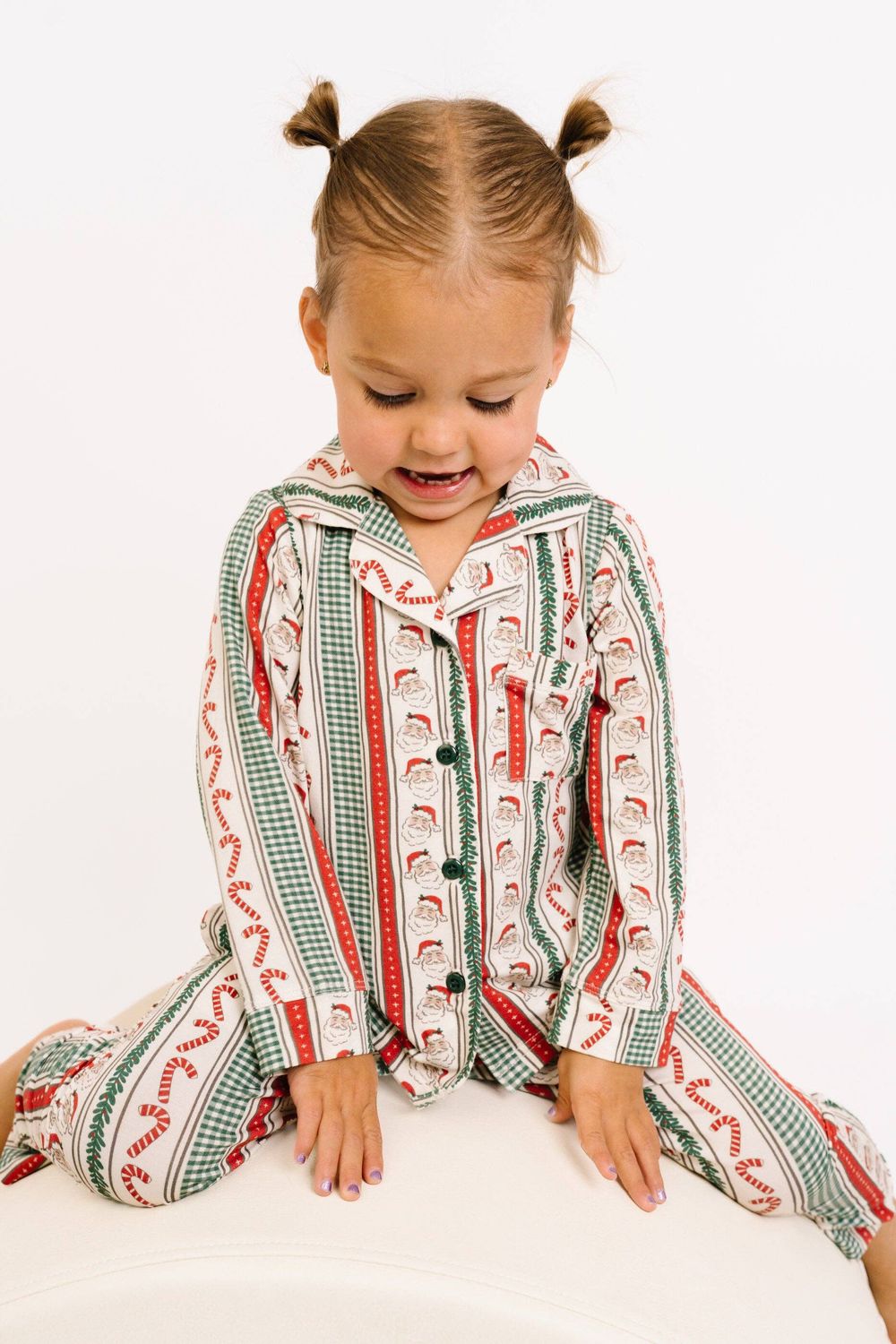 Christmas Cheer Kid Long Sleeve Bamboo Button Up Set