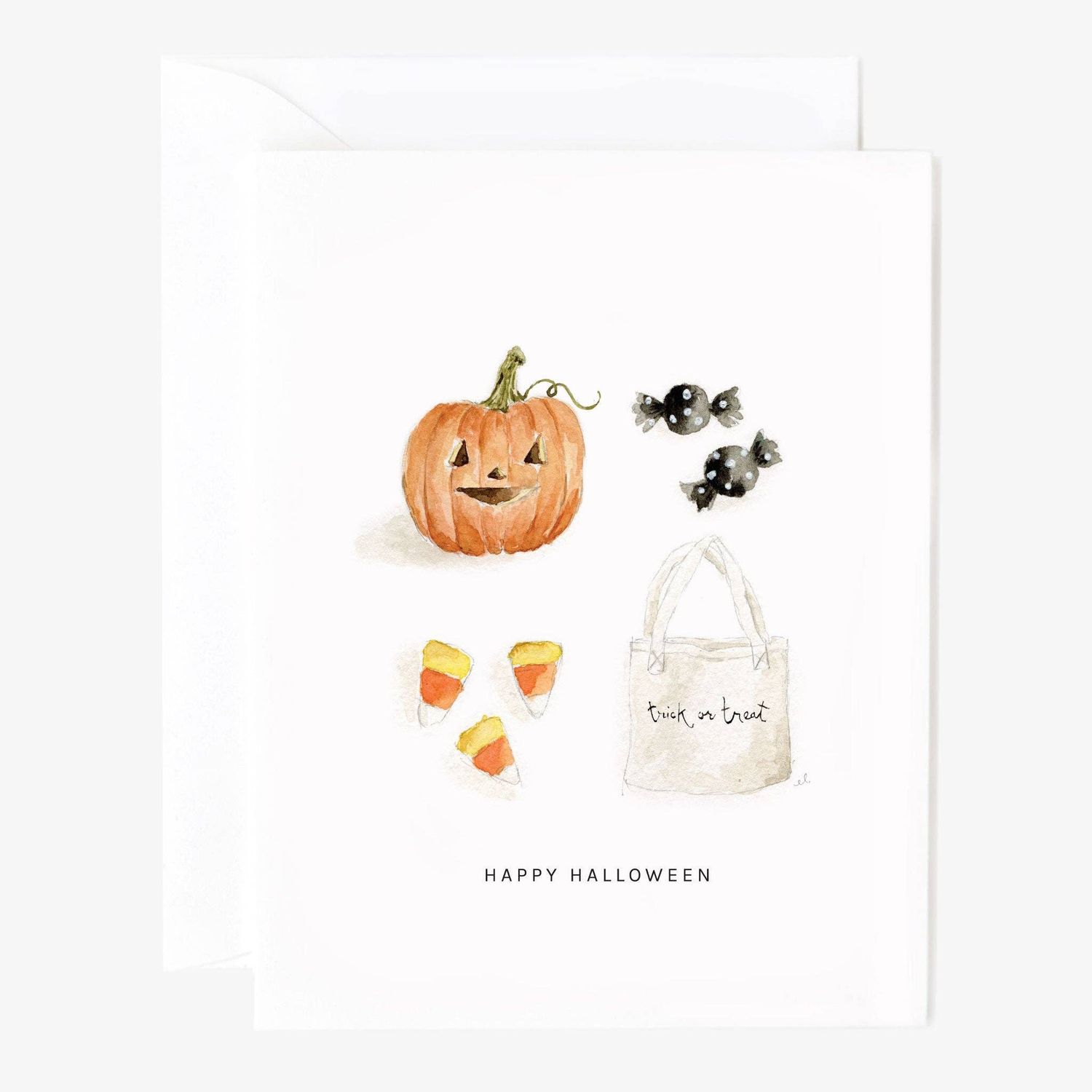 Happy halloween greeting card