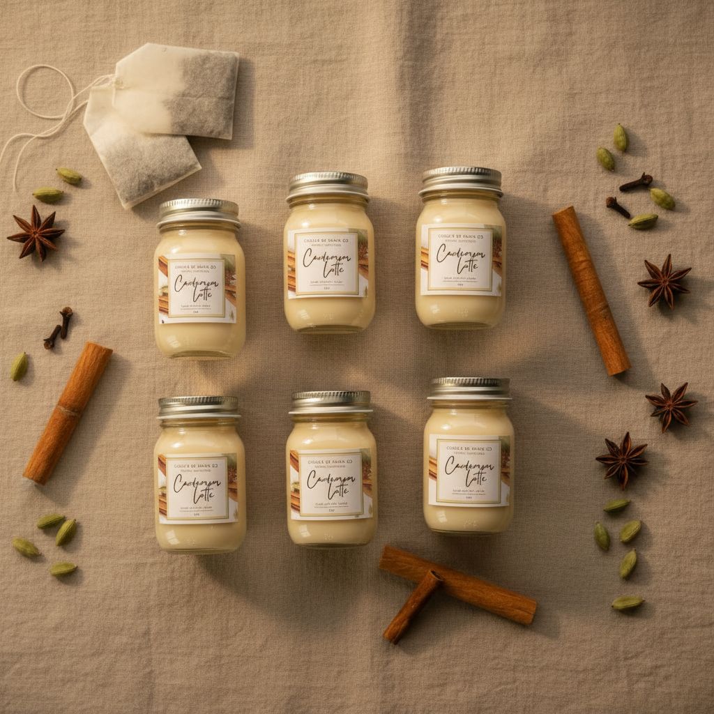 2 oz Mini Mason Cardamom Latte Soy Jar Candle