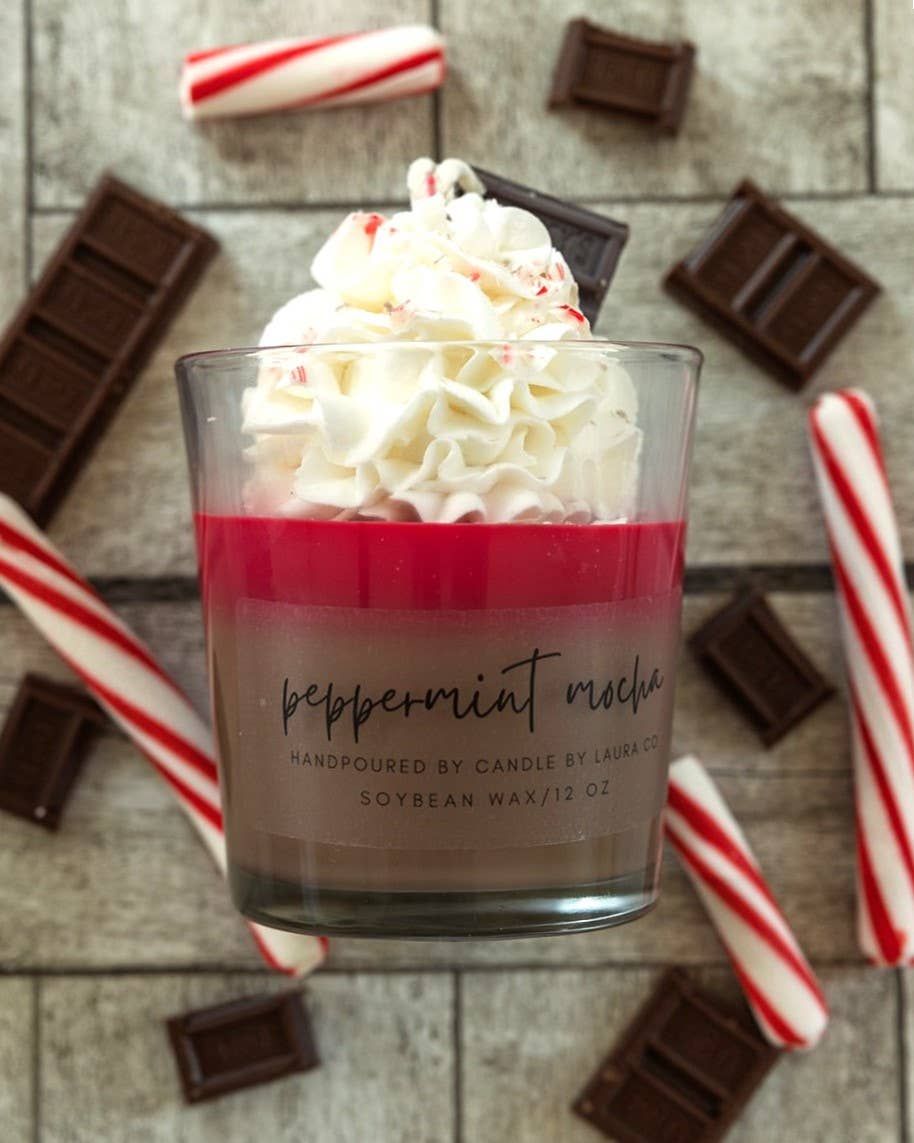 Dessert Candle Peppermint Mocha Soy Tumbler