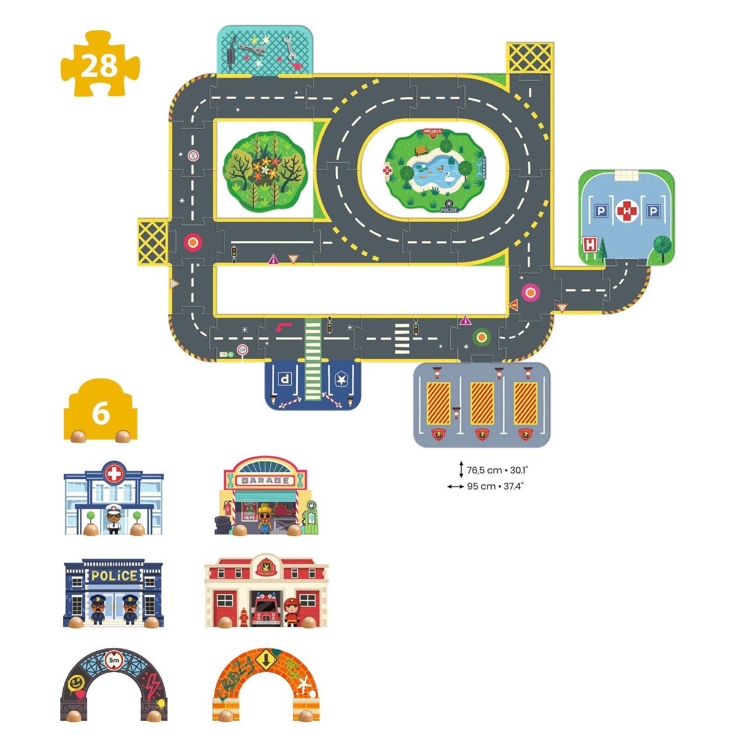 Crazy Motors Puzzle Up Ville