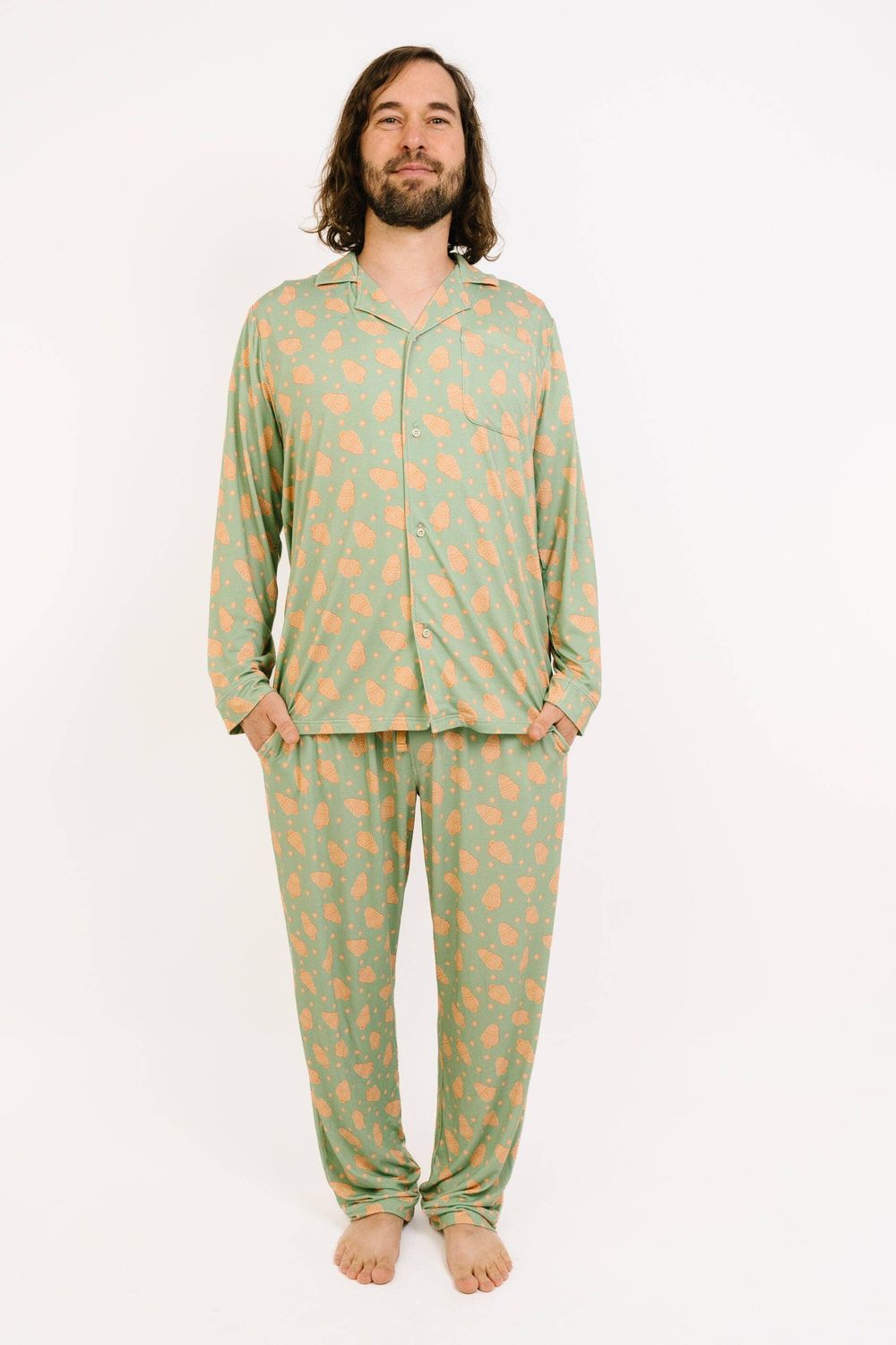 Christmas Cookies Men's Bamboo Pajama Set