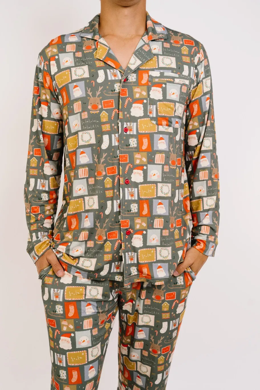 Letters To Santa Men's Bamboo Pajama Set