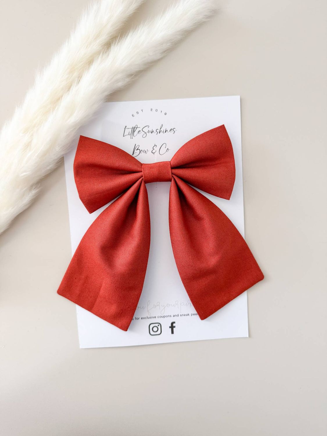 Oxide Orange Sailor Hair Bow