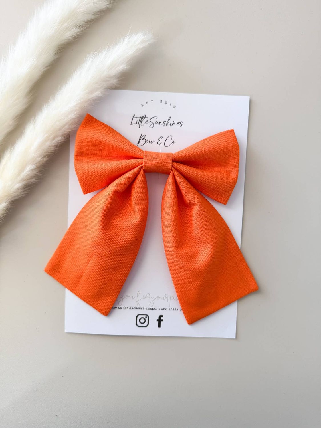 Orange Sailor Hair Bow