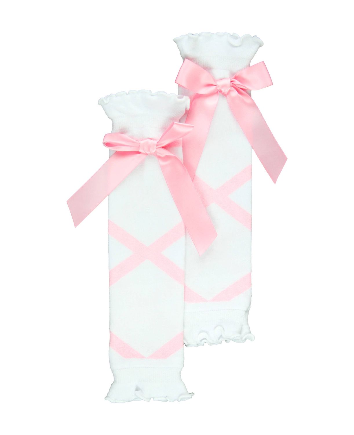Girls White Ballet Bow Leg Warmers, Color: White, Size: One Size