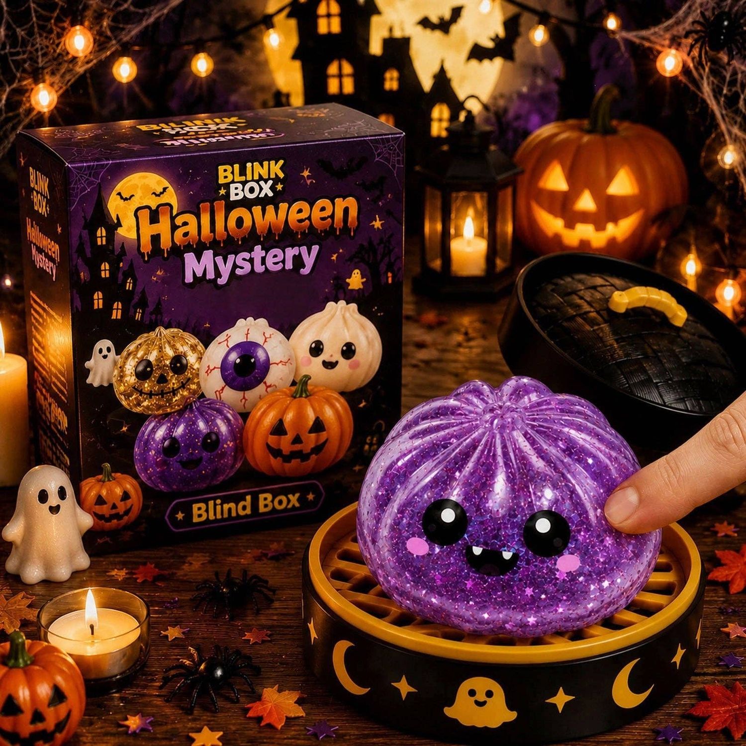 Halloween Ghost Dumpling TPR Squishy Collection, Color and Design: Mystery