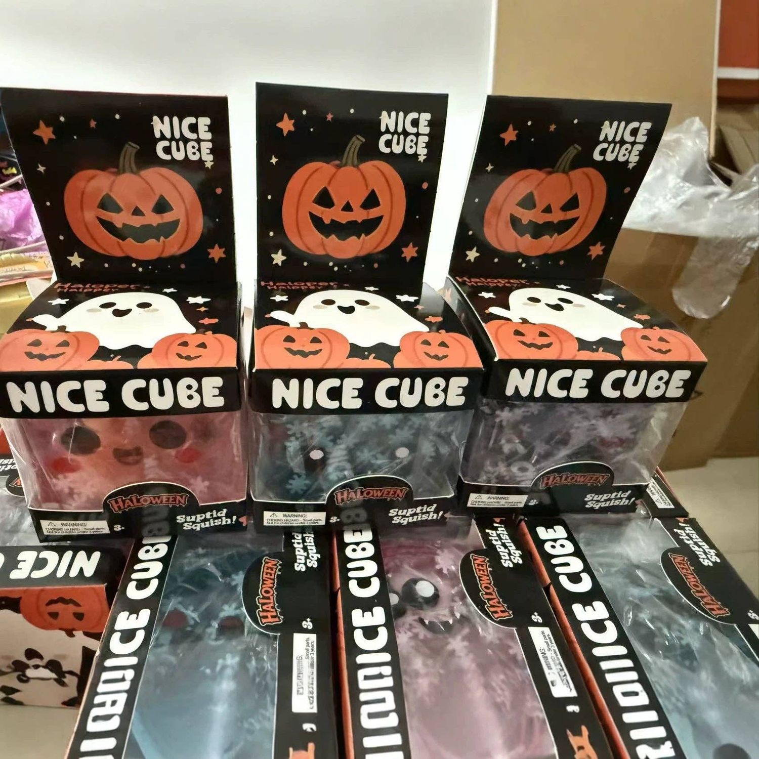 Light-Up Halloween Cube TPR Sensory Toy