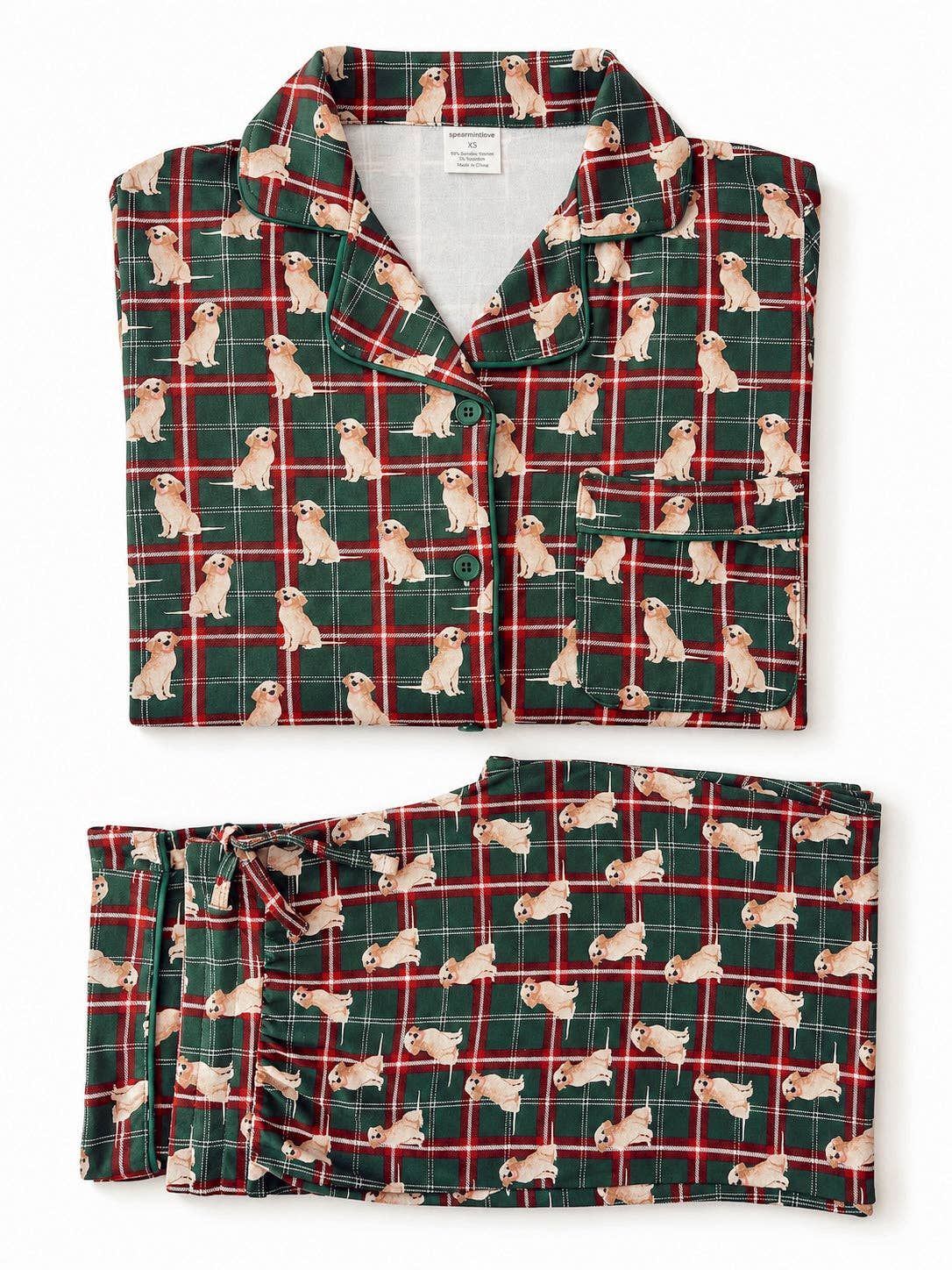 Women's Lounge Set, Country Christmas Retrievers