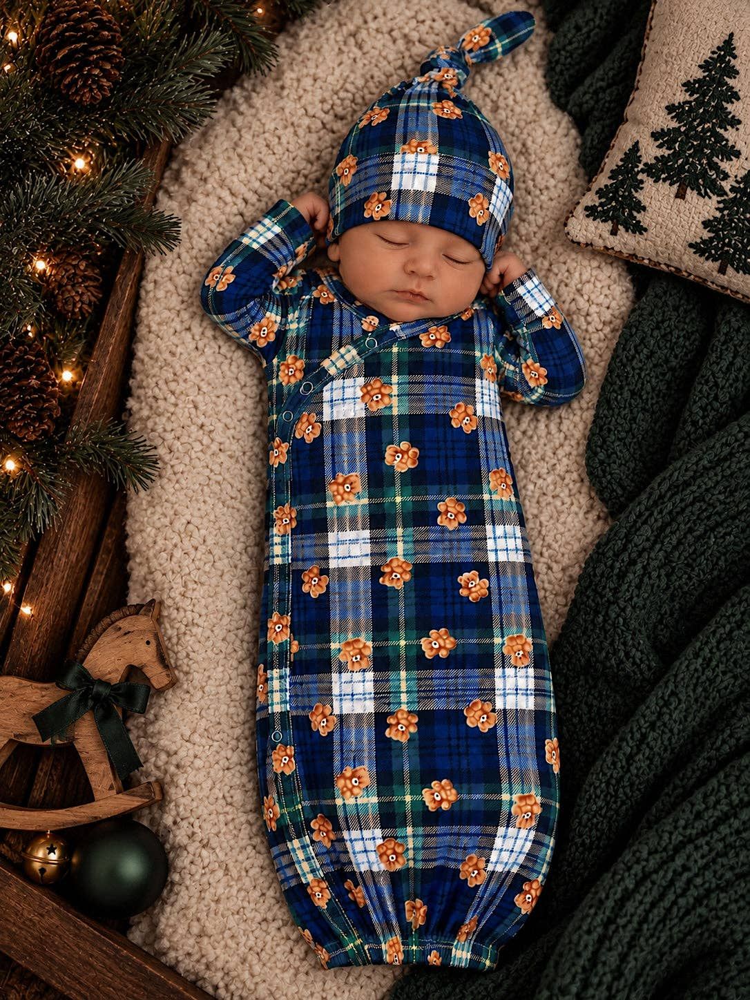 Gown, Classic Teddy Plaid